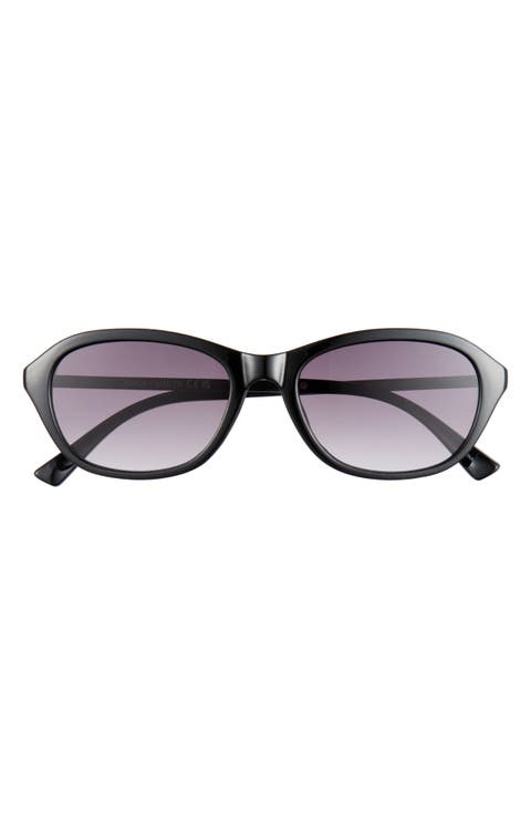 55mm Gradient Oval Sunglasses