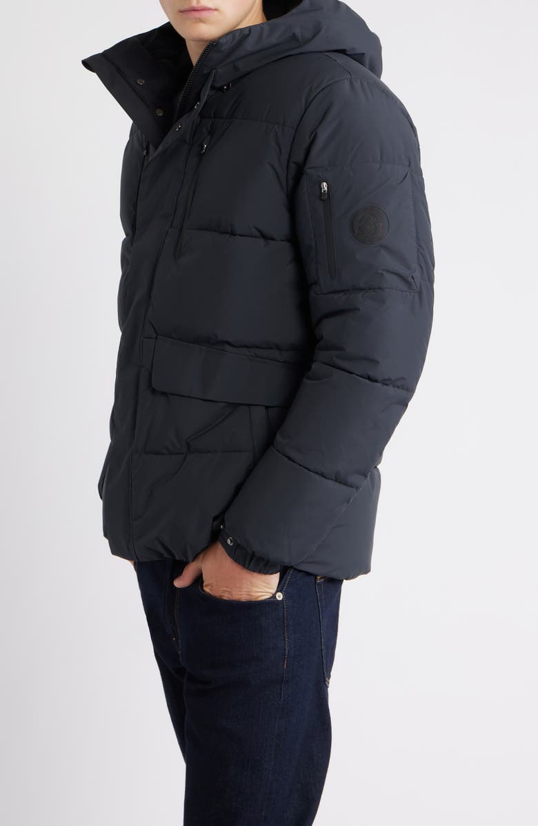 Save The Duck Alter Waterproof Hooded Puffer Jacket, Alternate, color, Black