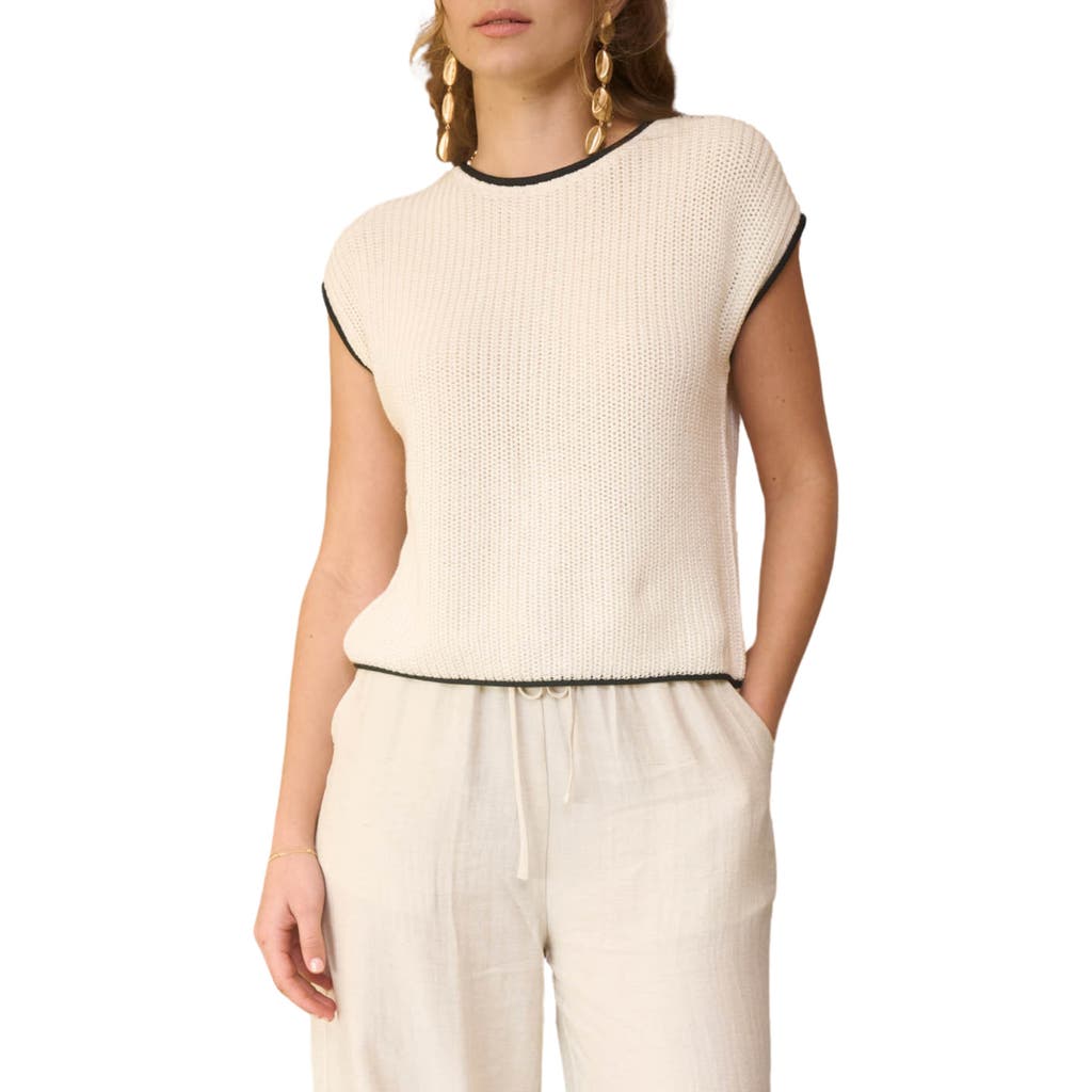 BLU PEPPER BLU PEPPER CAP SLEEVE BUTTON BACK SWEATER