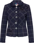 Maison Common Boucle Jacket With Window Plaid And Application