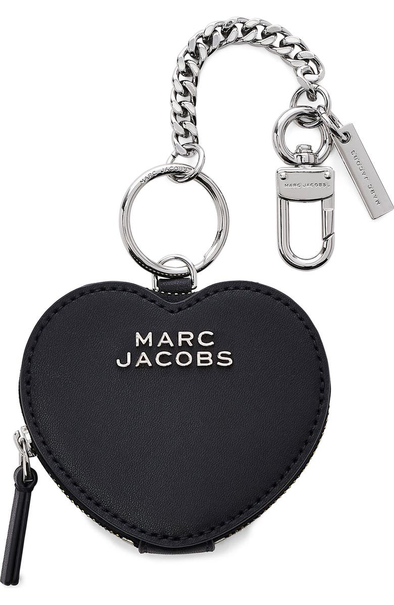 Marc Jacobs The Heart Pouch Bag Charm, Main, color, Black