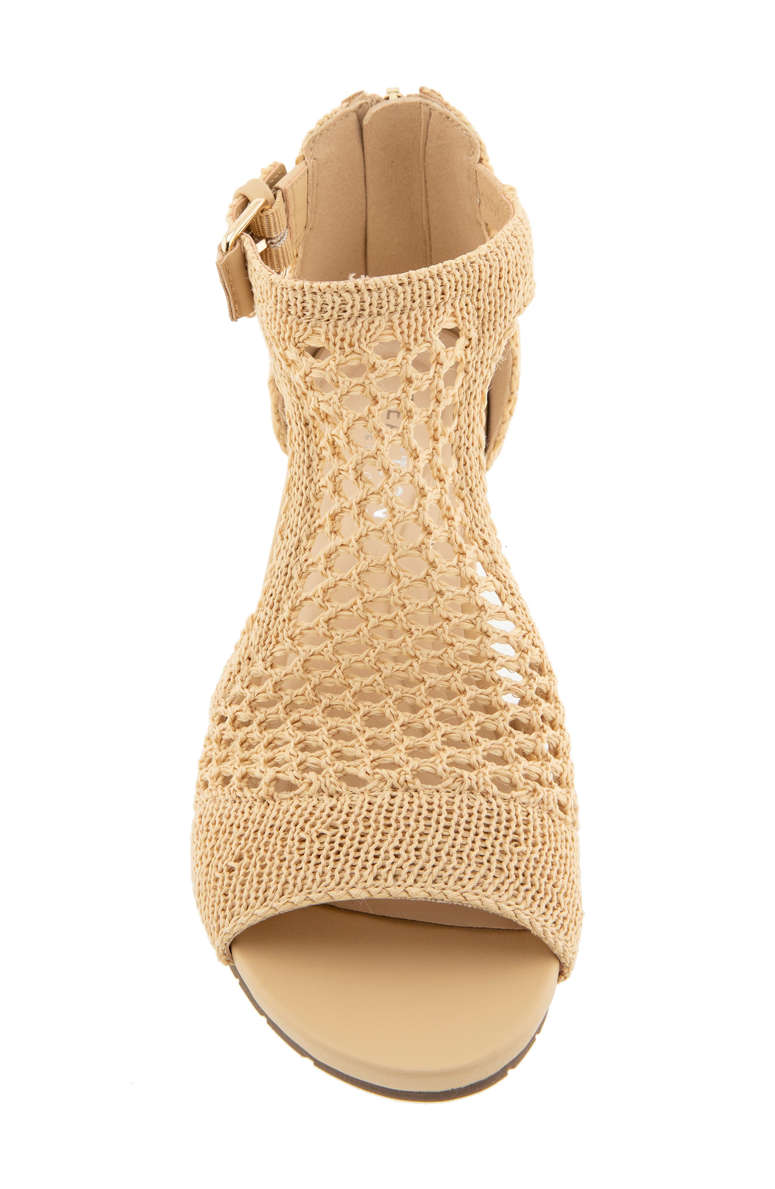 Reaction Kenneth Cole Gracie Wedge Sandal, Alternate, color, Natural Raffia
