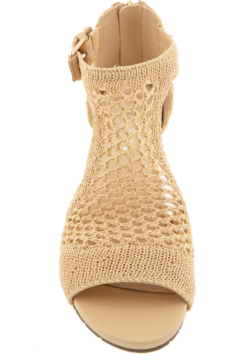 Reaction Kenneth Cole Gracie Wedge Sandal, Alternate, color, Natural Raffia