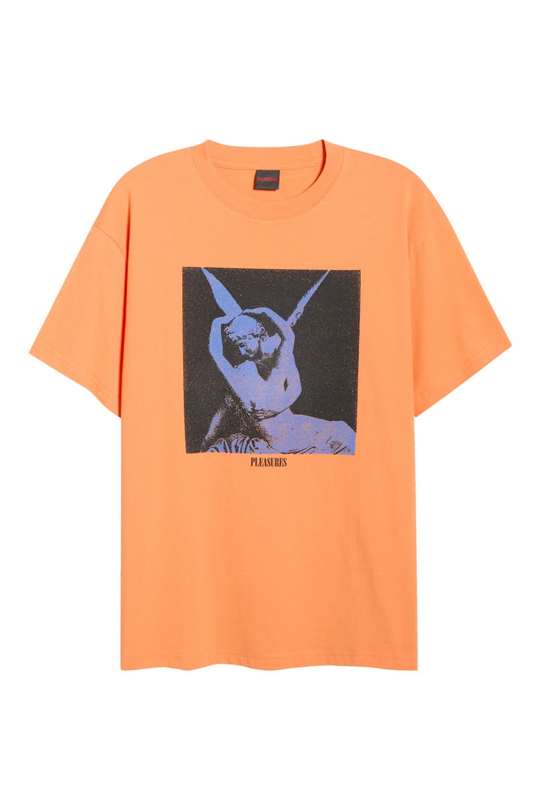 Angel Graphic Print T-Shirt, Alternate, color, ORANGE