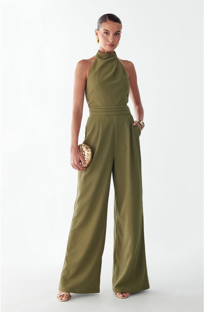 BWLDR Alma Jumpsuit, Alternate, color, Olive Green
