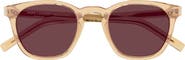 Saint Laurent 49mm Small Round Sunglasses