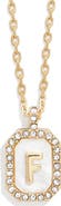 BaubleBar Initial Pendant Necklace