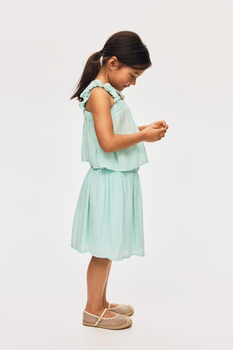 Crinkled chiffon skirt