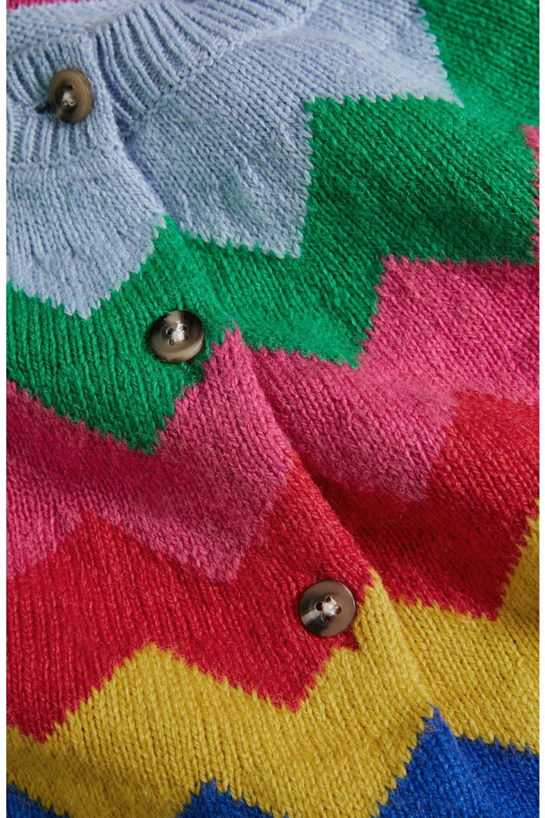 Rothesay Fair Isle Cardigan, Alternate, color, ECRU RAINBOW CHEVRON