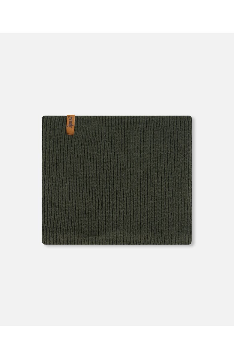 Deux par Deux Boy's Mid-Season Knit Neckwarmer Forest Green, Main, color, 
