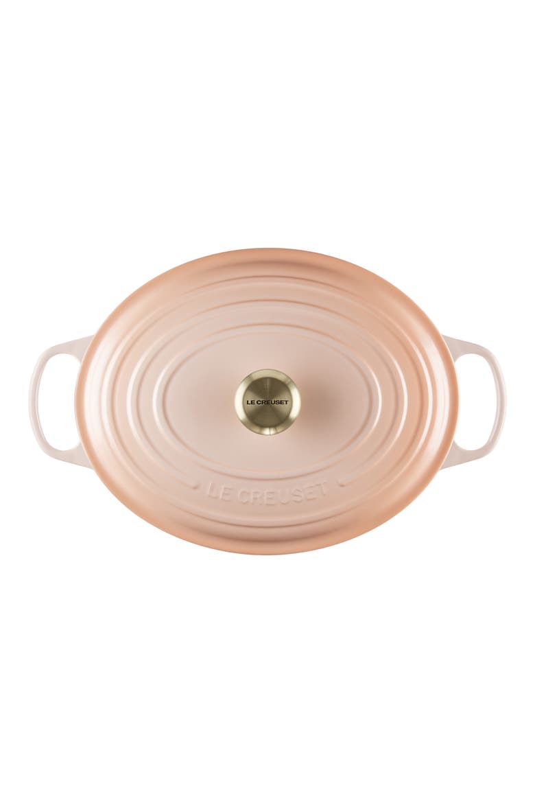 Signature 8-Quart Oval Enamel Cast Iron French/Dutch Oven, Alternate, color, PECHE