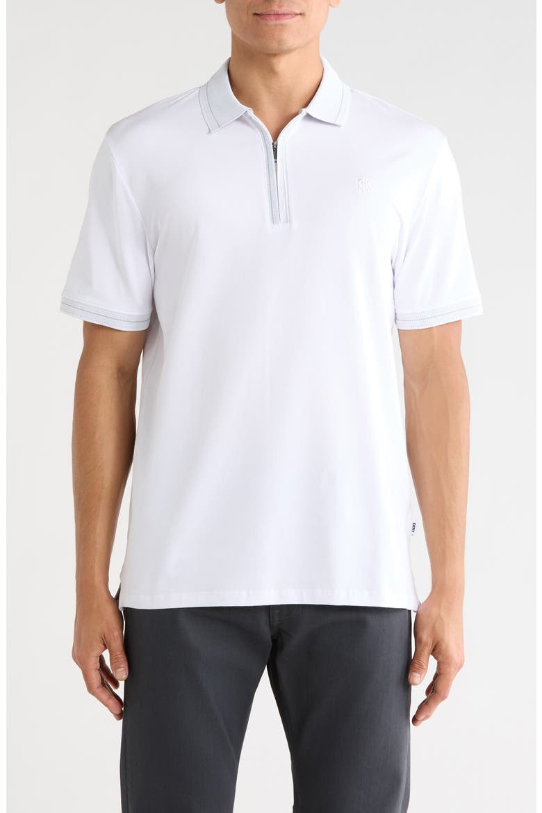 Duke Zip Polo, Main, color, WHITE