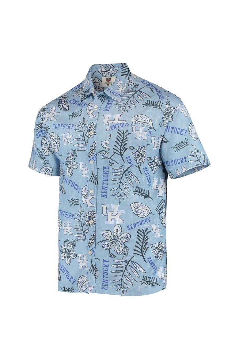 Men's Wes & Willy Light Blue Kentucky Wildcats Vintage Floral Button-Up Shirt, Alternate, color, Light Blue