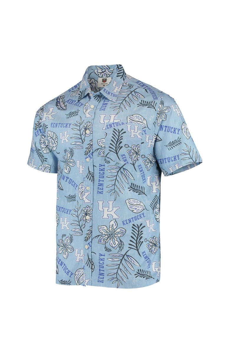 Wes & Willy Men's Wes & Willy Light Blue Kentucky Wildcats Vintage Floral Button-Up Shirt, Alternate, color, Light Blue