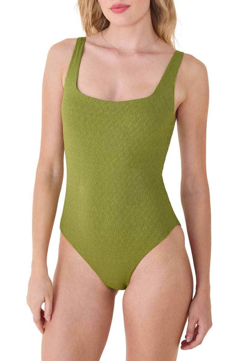 Andie The Devon Metallic One-Piece Swimsuit, Main, color, Cactus