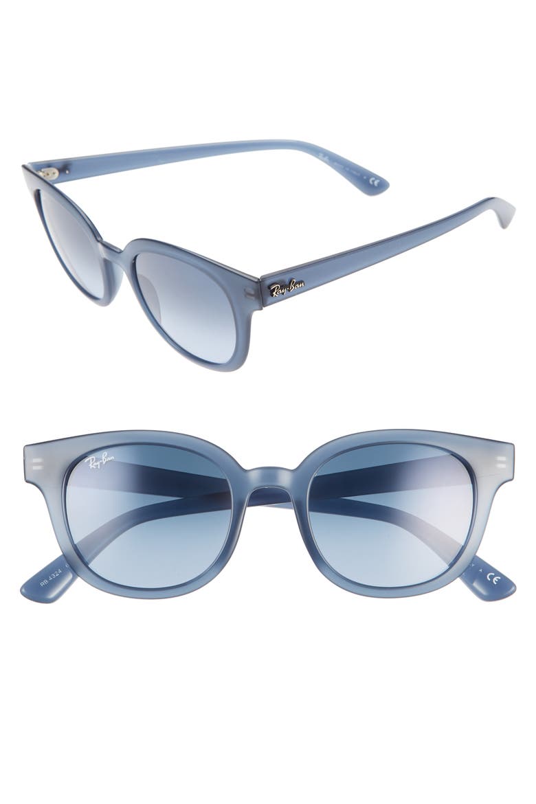 50mm Cat Eye Sunglasses, Main, color, TRANS BLUE