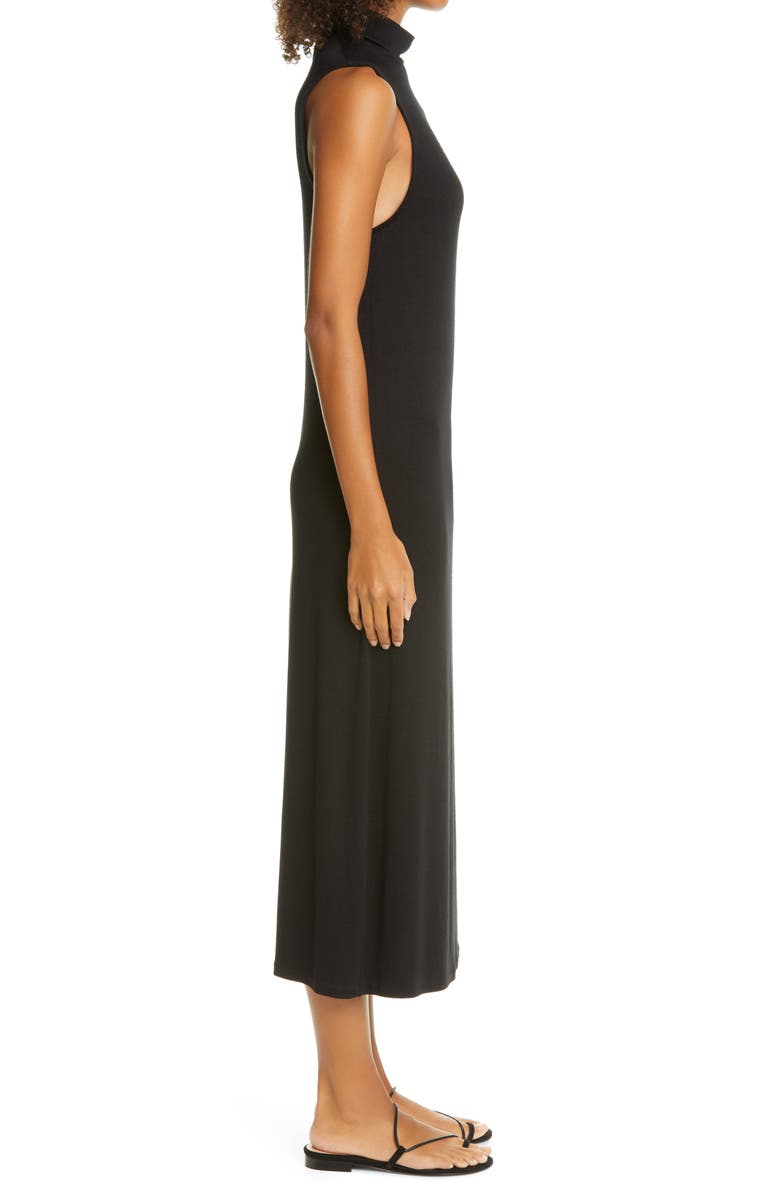 Vince Mock Neck Sleeveless Midi Dress, Alternate, color, 