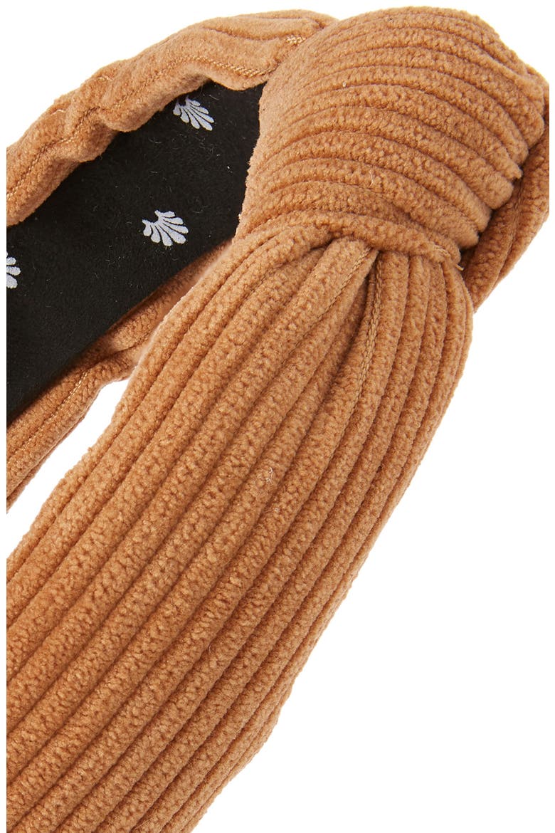 Slim Knotted Corduroy Headband, Alternate, color, CAMEL