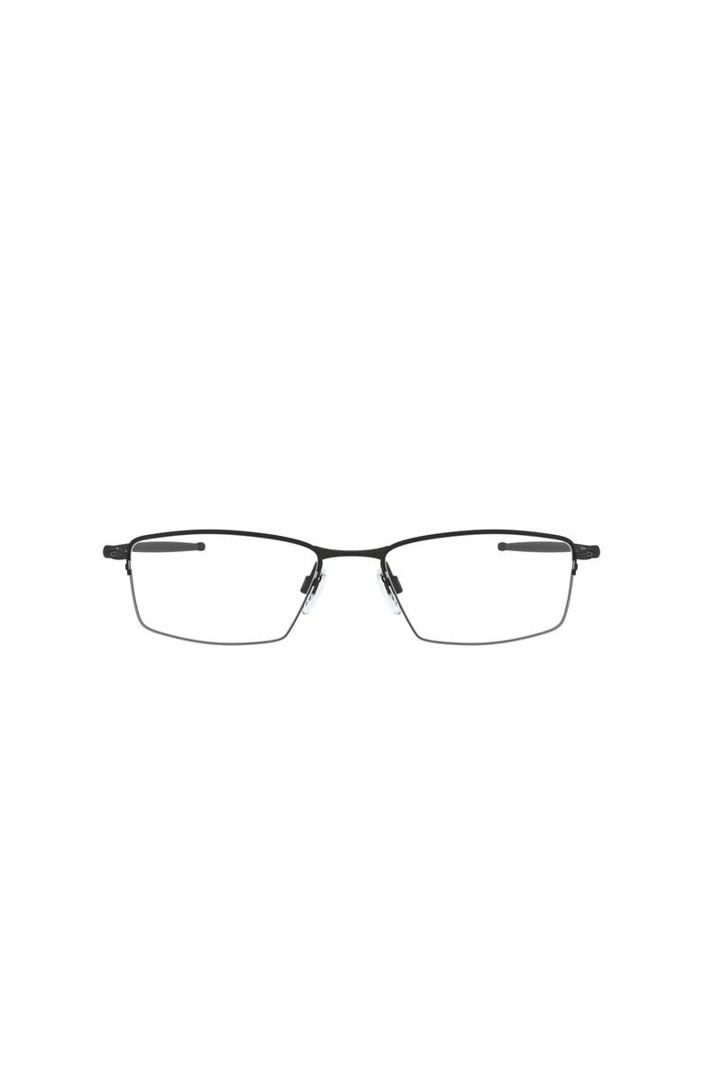 Oakley 56mm Rectangle optical glasses, Alternate, color, Black