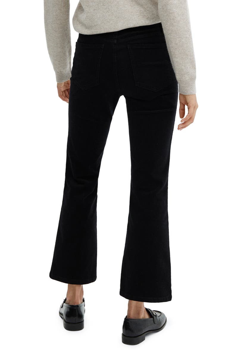 MANGO Crop Flare Corduroy Jeans, Alternate, color,