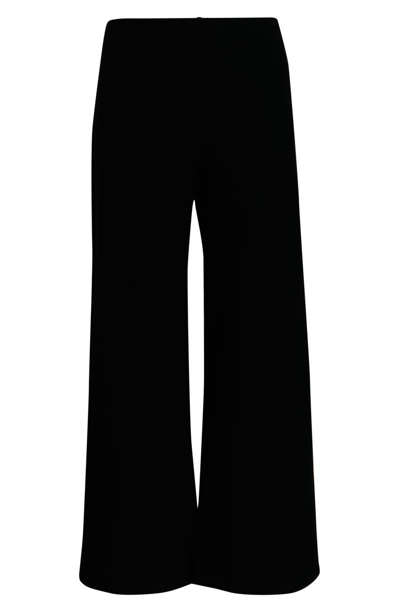 Eileen Fisher Ankle Wide Leg Pants, Alternate, color, Black