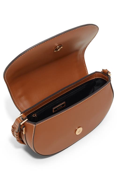 Aldo Kimya Mixed Media Shoulder Bag In Light Brown