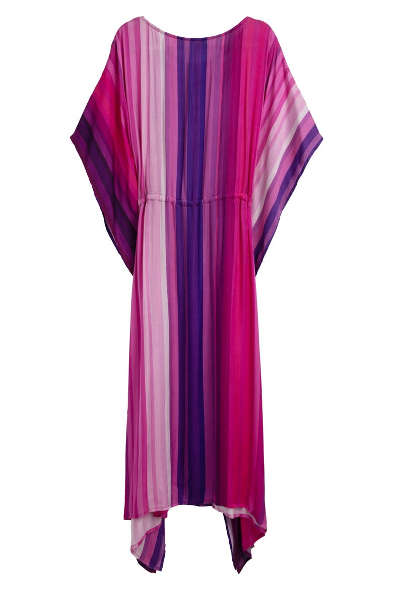 Stripe Keyhole Tie Waist Caftan, Alternate, color, PINK