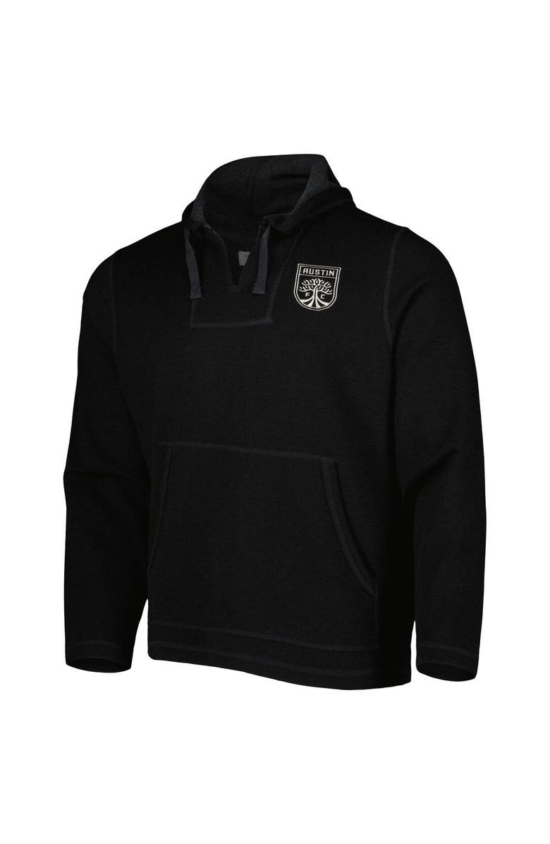 BOXERCRAFT Men's Black Austin FC Baja Fleece V-Neck Pullover Hoodie, Alternate, color, Black