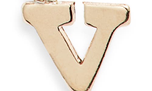 Nashelle Initial Pendant Necklace In Gold Fill - V