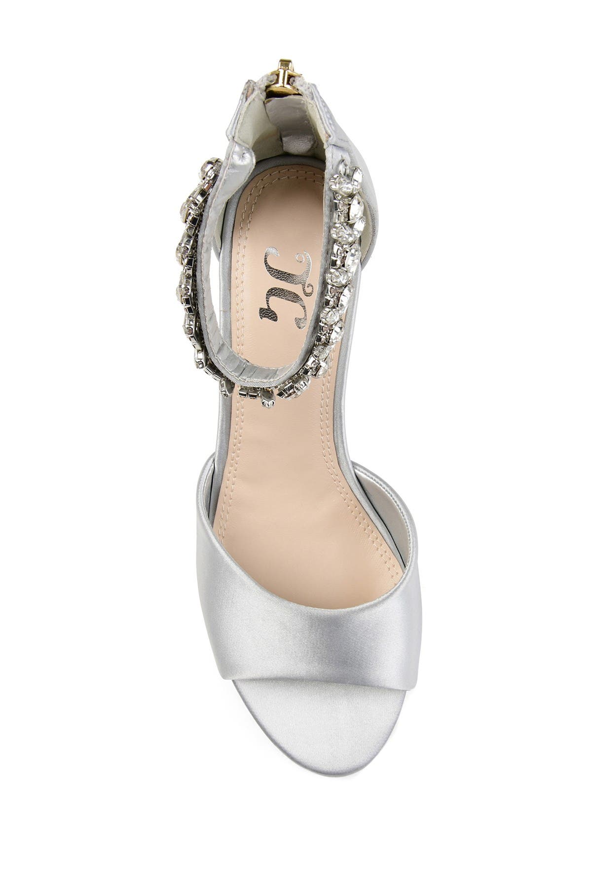 JOURNEE Connor Embellished Strap Wedge Sandal, Alternate, color, GREY