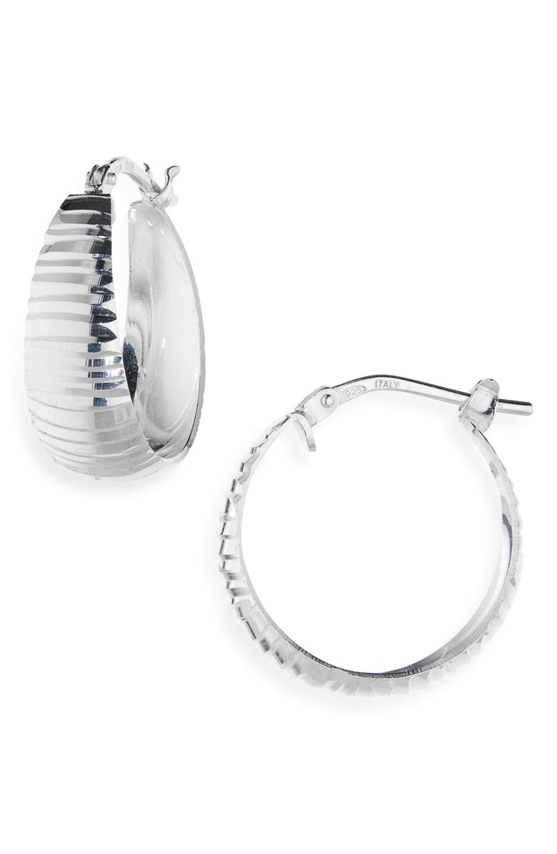 ARGENTO VIVO Sterling Silver Graduated Hoop Earrings, Main, color,