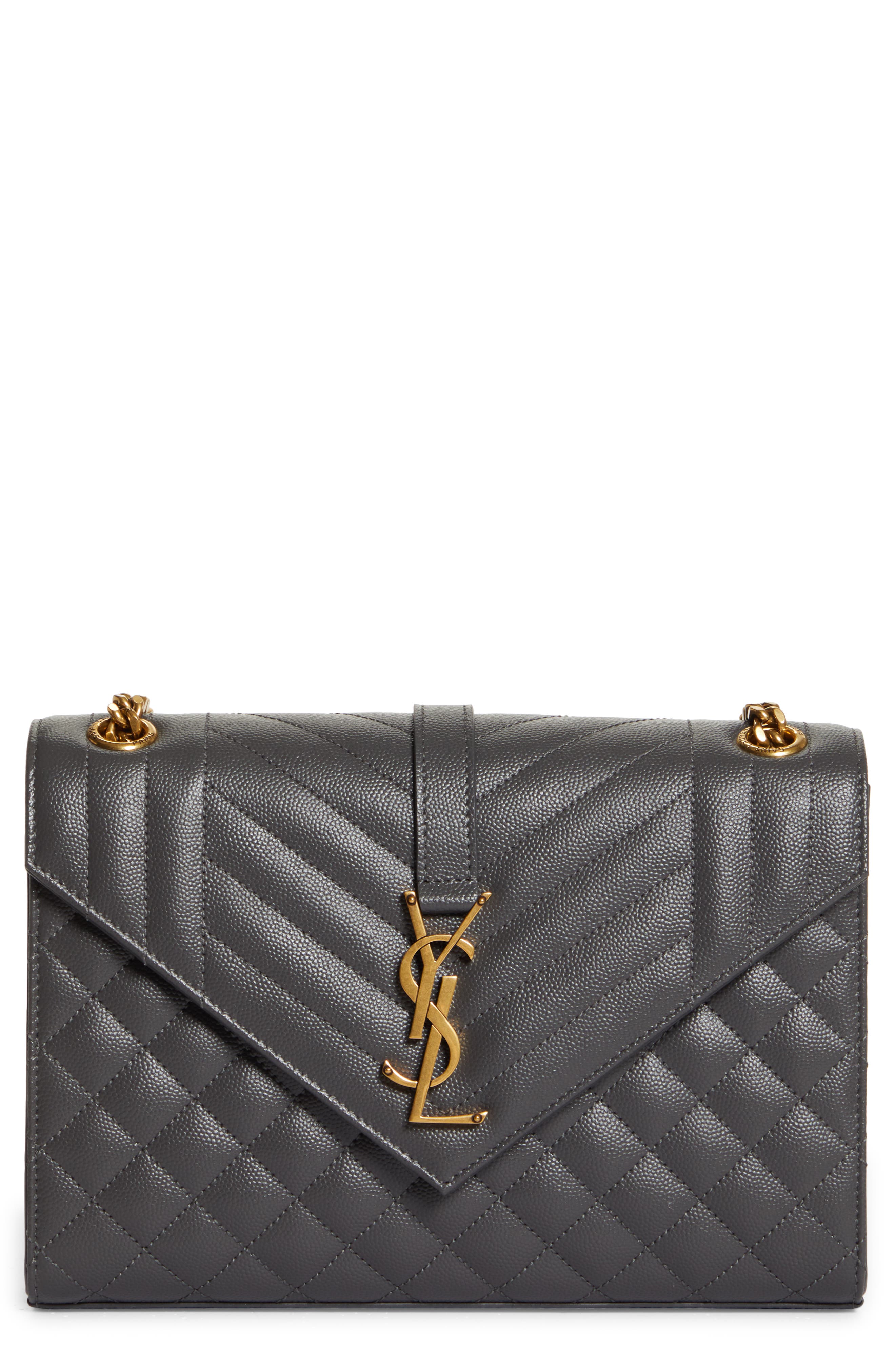 Saint Laurent Medium Cassandra Envelope Bag, Main, color, 