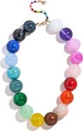 BaubleBar Jane Rainbow Semiprecious Beaded Necklace