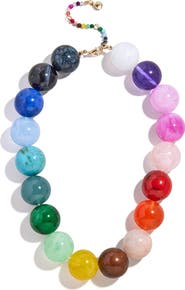BaubleBar Jane Rainbow Semiprecious Beaded Necklace