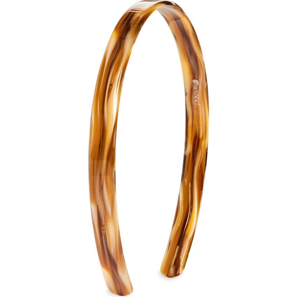 France Luxe Skinny Headband In Brown