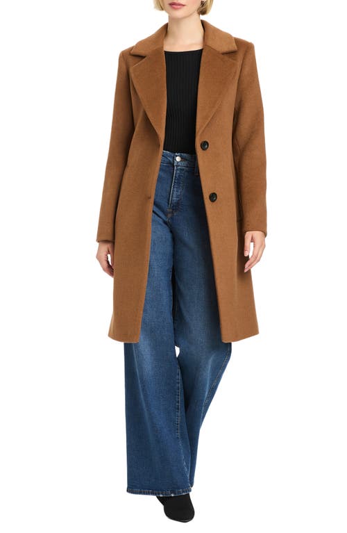 Vince Camuto Wool Blend Coat In Brown