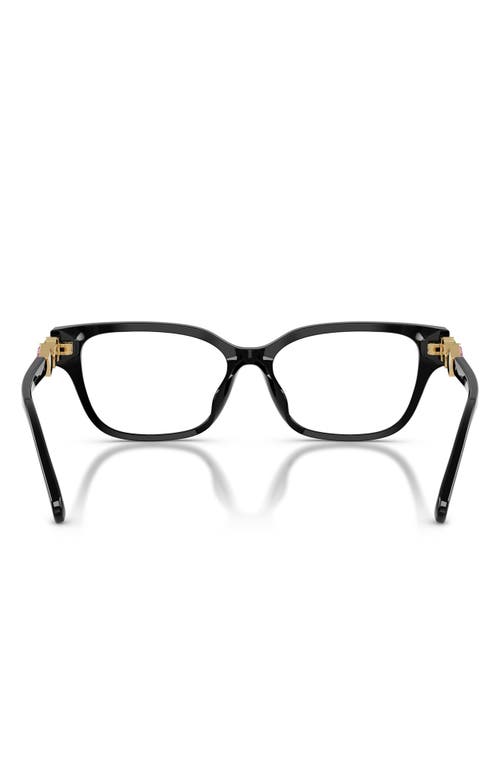 Swarovski 54mm Crystal Embellished Pillow Optical Glasses In Black