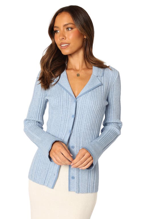 Petal And Pup Petal & Pup Florence Notched Collar Cardigan In Blue