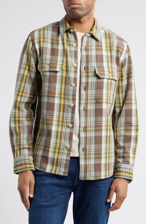 Pendleton Arcadia Plaid Cotton Flannel Button-Up Shirt in Grey/Silver Multi Plaid 