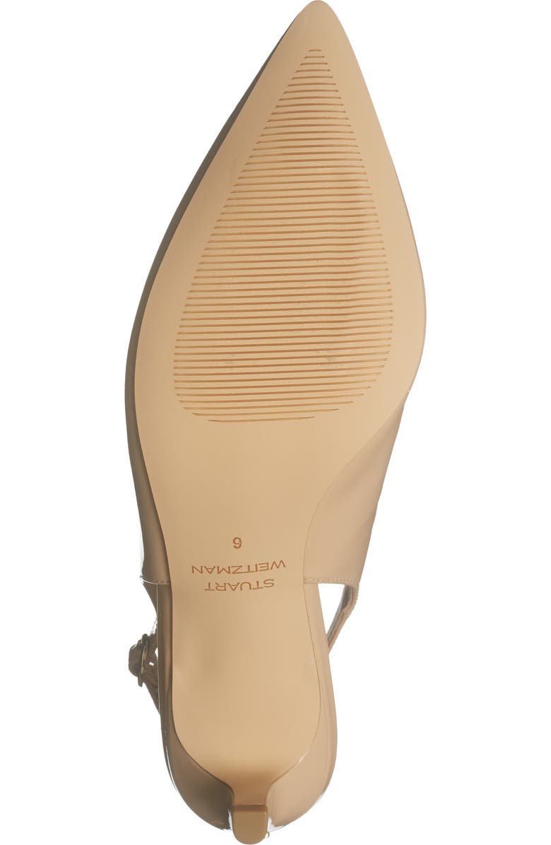 Stuart Weitzman Dancer 50 Kitten Heel Slingback Pump, Alternate, color, Golden Beige