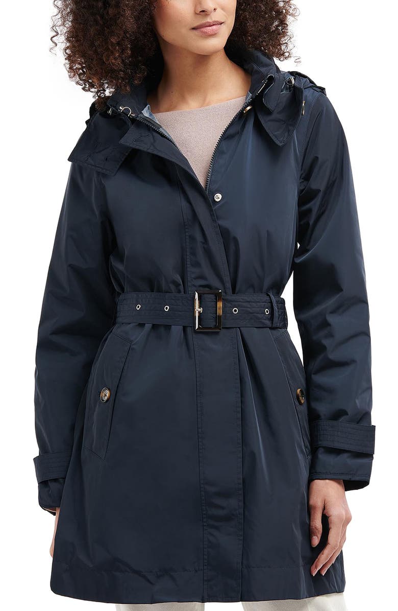 Barbour Beatrice Waterproof Belted Jacket, Main, color, 