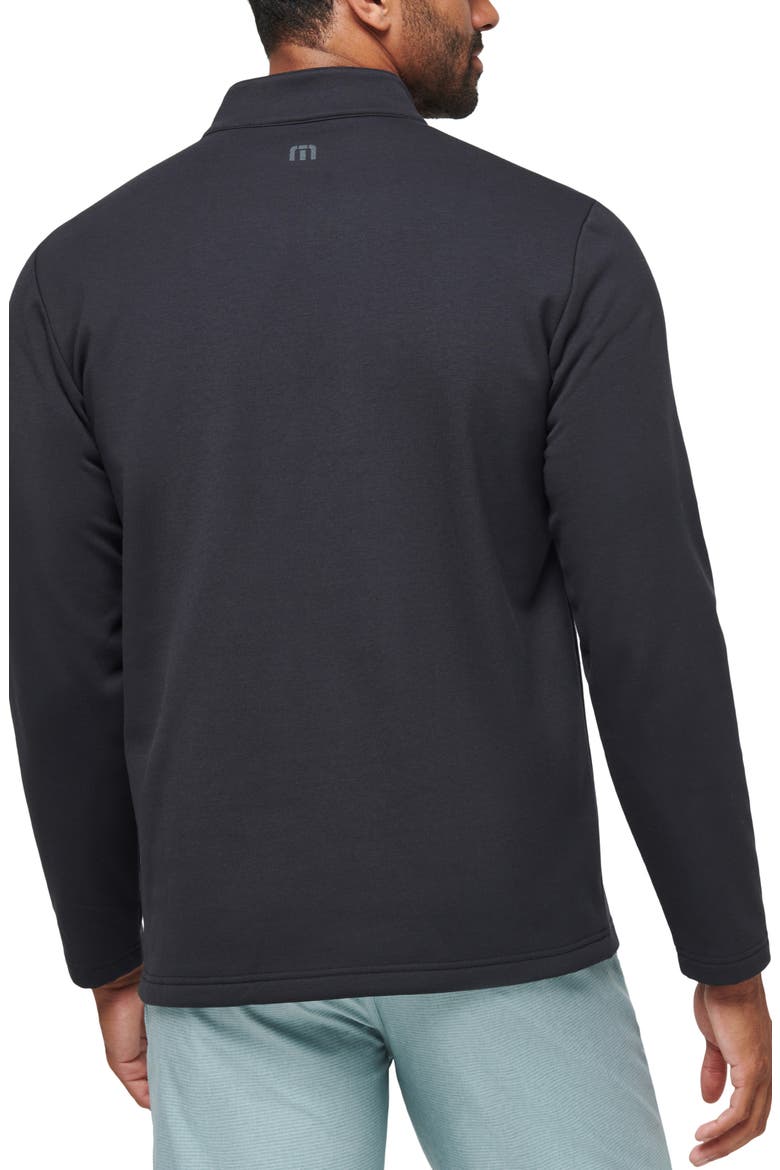 Upgraded Quarter Zip Fleece Top, Alternate, color, BLACK/ CORONET