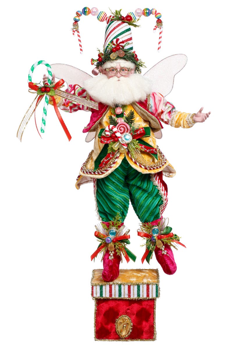 Mark Roberts Candy Dandy Fairy Stocking Holder, Main, color, Red
