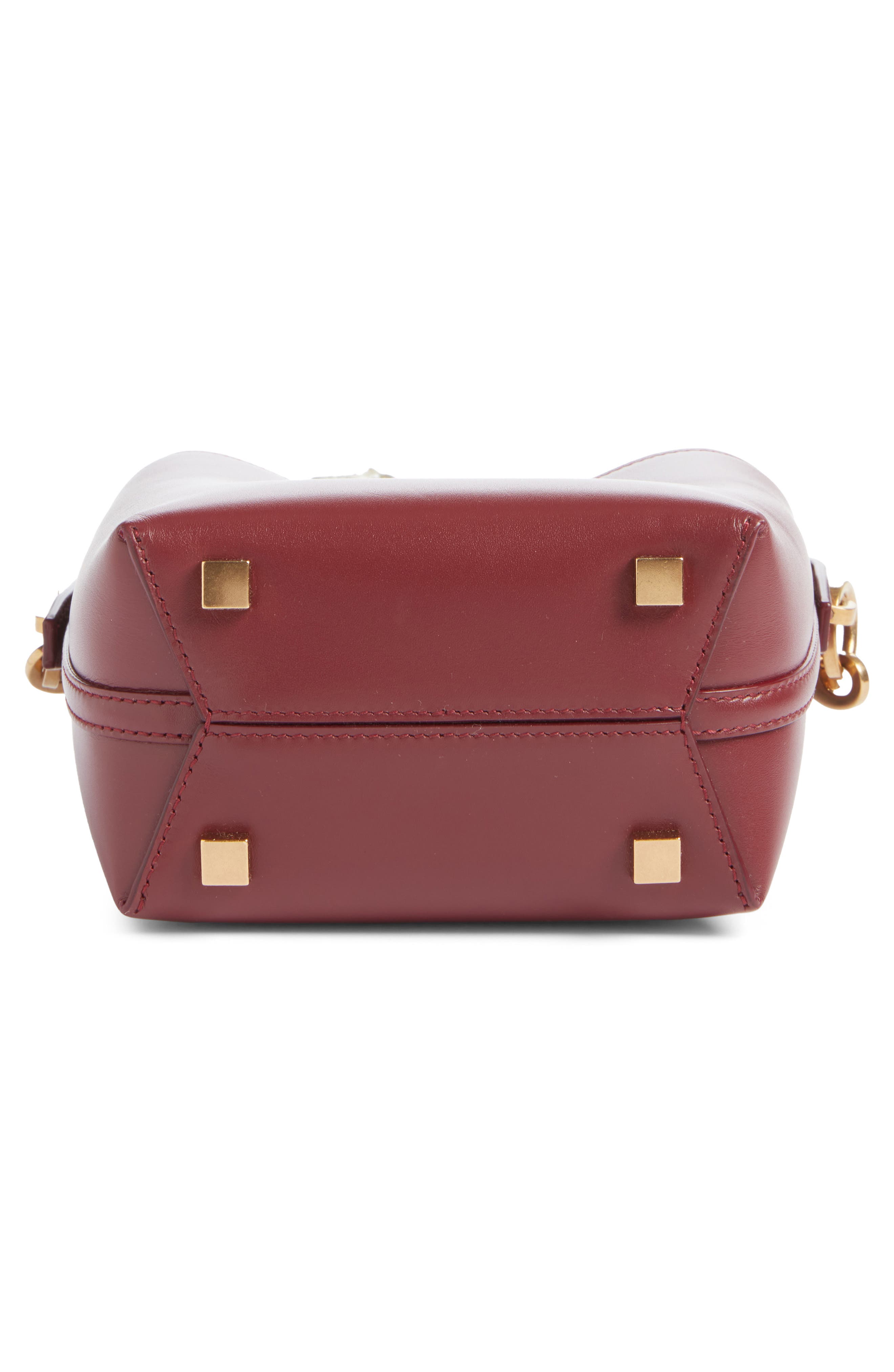 Saint Laurent Mini Le 37 Leather Bucket Bag, Alternate, color, New Dark Bordeaux