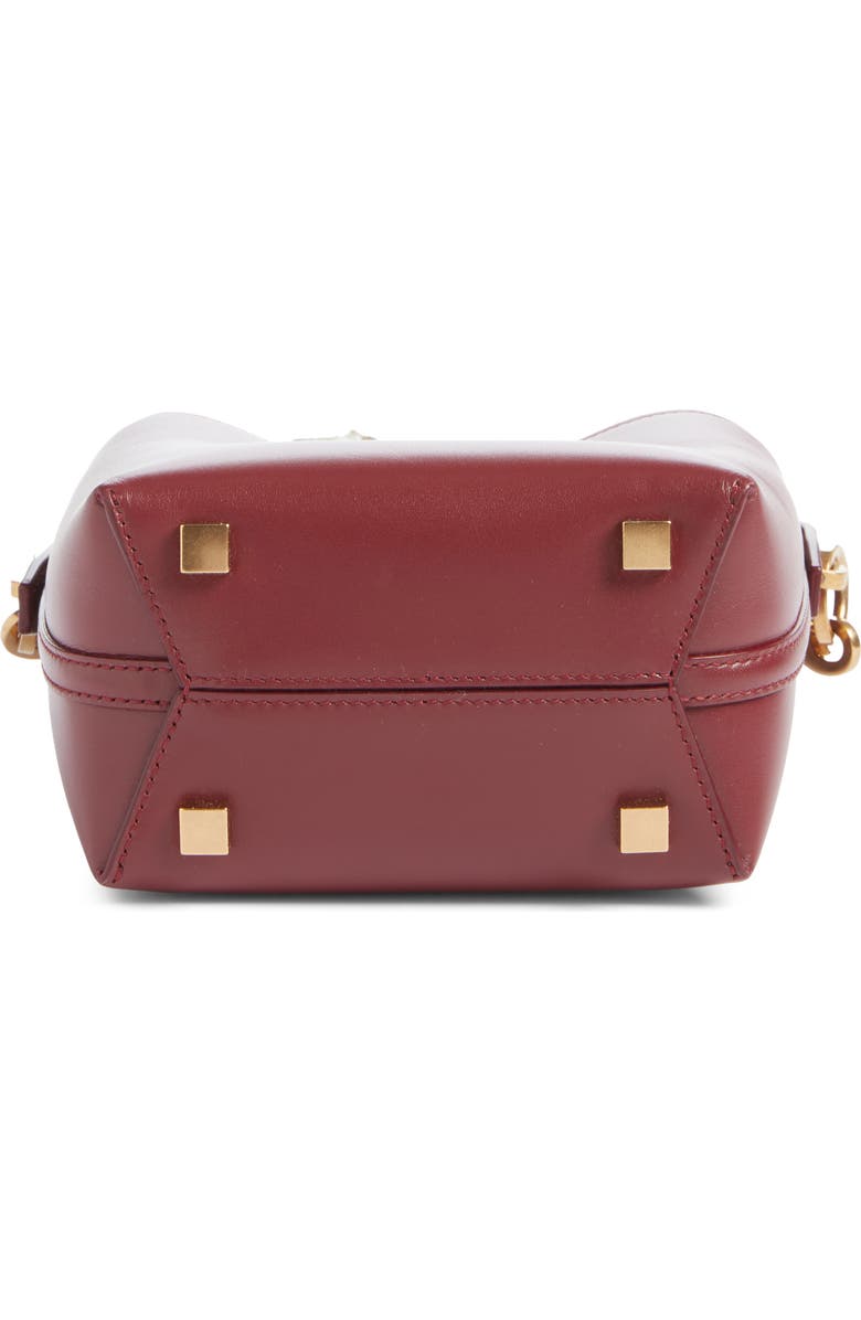 Saint Laurent Mini Le 37 Leather Bucket Bag, Alternate, color, New Dark Bordeaux