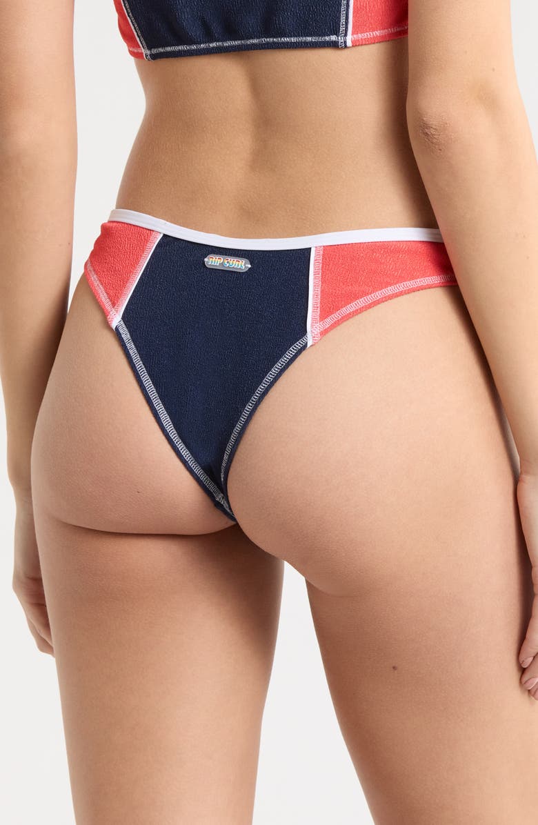 Rip Curl Surf Tide High Leg Bikini Bottoms, Alternate, color, Dark Navy