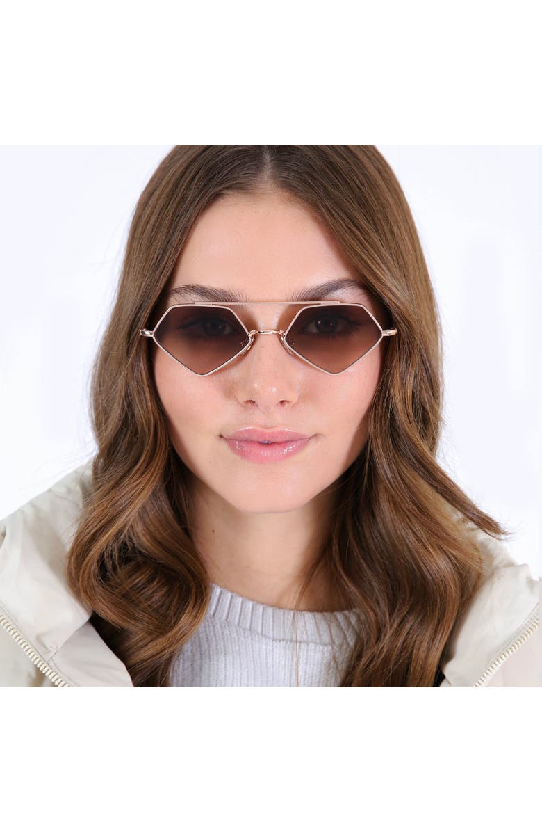 Illesteva Bayley Sunglasses, Alternate, color, Black / Grey