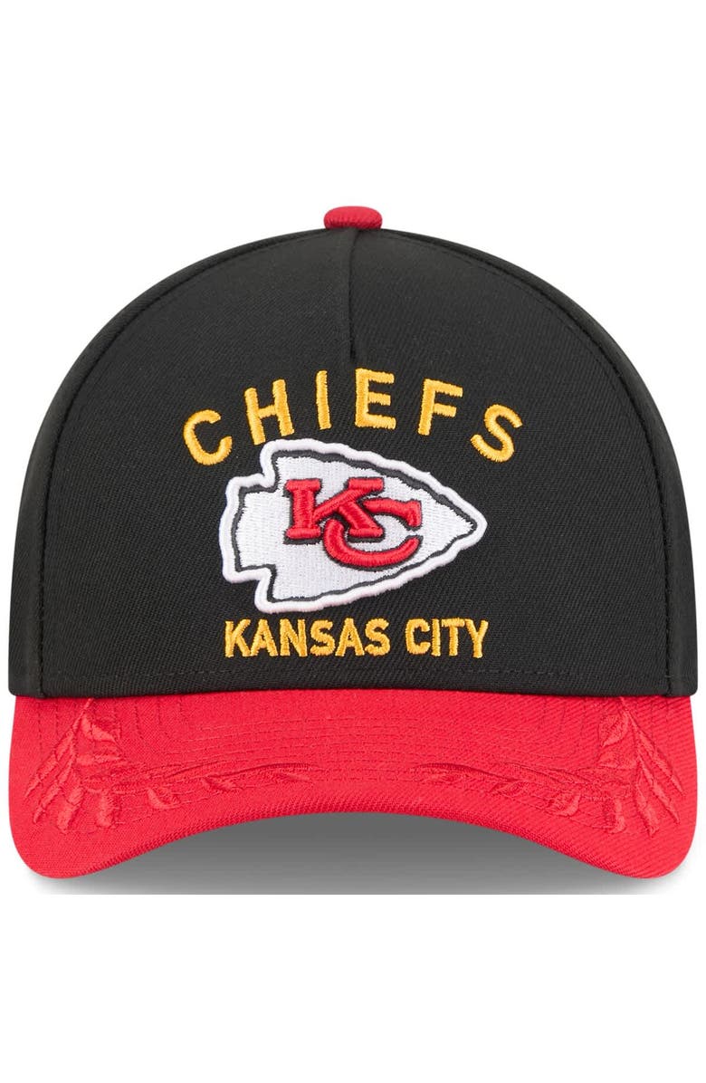 New Era Men's New Era Black/Red Kansas City Chiefs 2025 NFL Draft 9FORTY A-Frame M-Crown Adjustable Hat, Alternate, color, Black