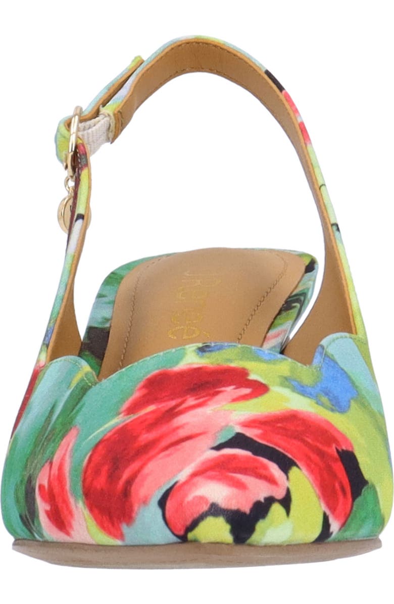 J. Reneé Anara Slingback Pointed Toe Pump, Alternate, color, Green/ Pink/ Black