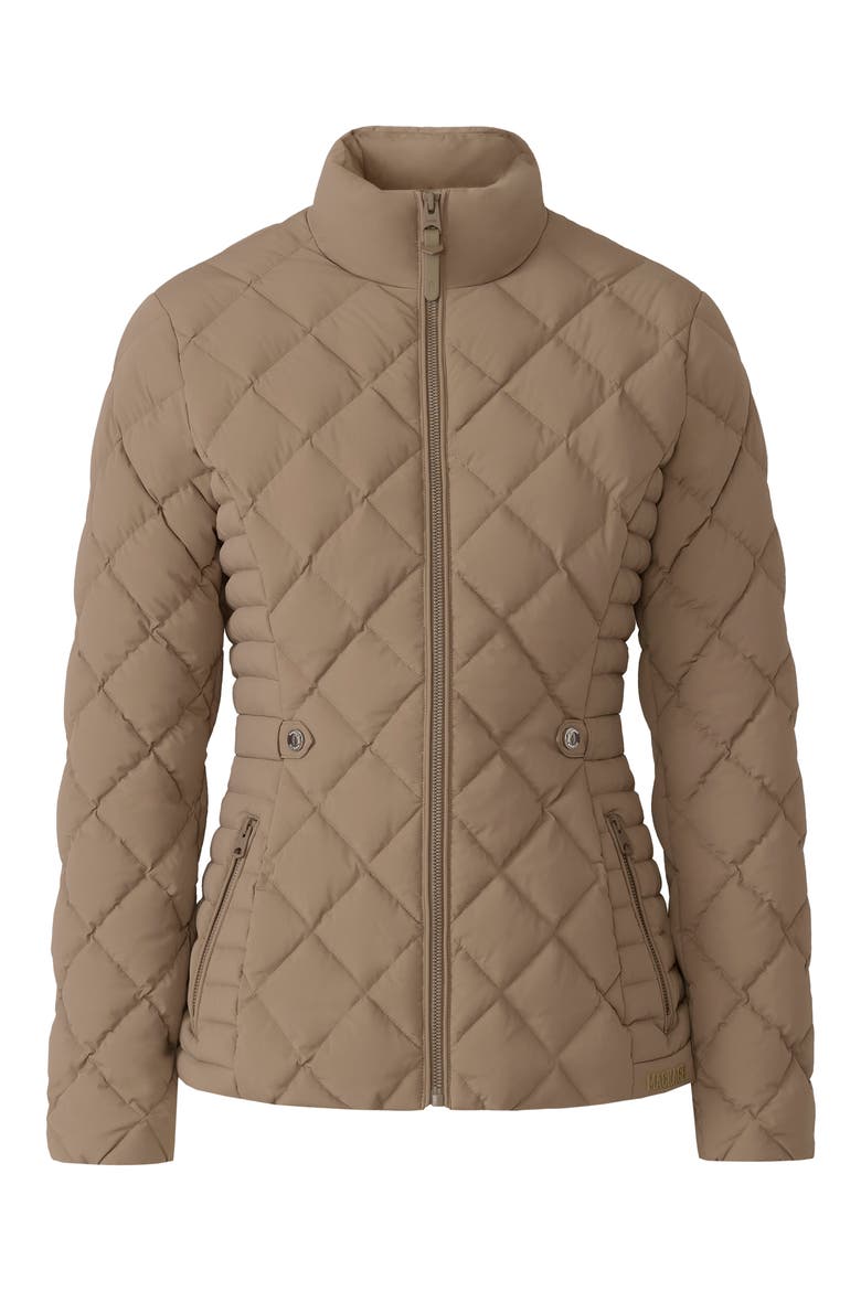 VIK Diamond Quilted Recycled Down Jacket, Alternate, color, TRUFFLE BROWN